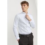 Slank Shirt - Wit - Stretch Katoen