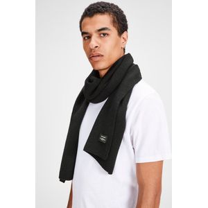 Jack & Jones Jacdna gebreide sjaal voor heren, Scarf Noos, zwart.