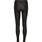 Dames Coated Skinny Fit Jeans PU Lederlook Broek High Waist Stretch Pants VMSEVEN, Colour:Black, Size:XS / 32L, Beenlengte:L32
