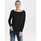 Gebreide Trui - Black - Aansluitende Pasvorm - Lange Mouwen