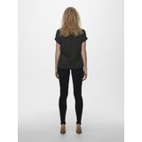 T-shirt - Dark Grey Melange - Korte Mouwen - Omslag aan Mouwen