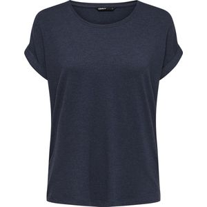 ONLY Dames T-shirt - Ronde Hals - Blauw (Navy Blazer)