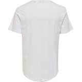 Only & Sons - Life Longy Tee - T-shirt - Wit - 100% Biologisch Katoen