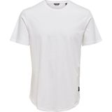 Only & Sons - Life Longy Tee - T-shirt - Wit - 100% Biologisch Katoen