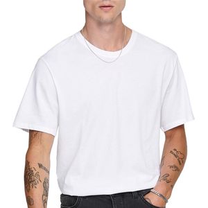 Only & Sons - Life Longy Tee - T-shirt - Wit - 100% Biologisch Katoen