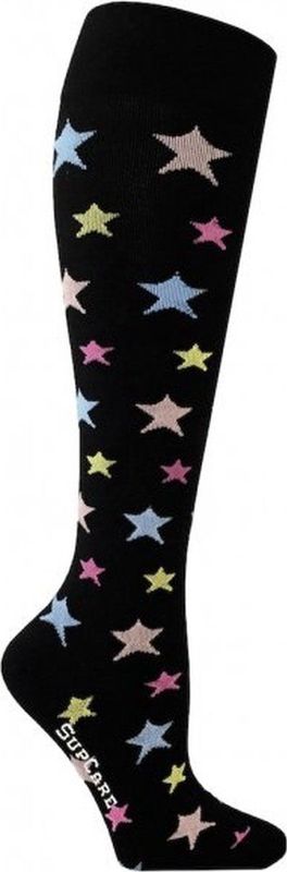 Supcare - Compressiekousen - Zwart - Katoen - Klasse 1 Compressie