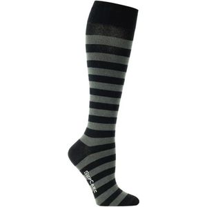 Supcare - Compressiekousen - Zwart Grijs Gestreept - Ademend - Dames en Heren
