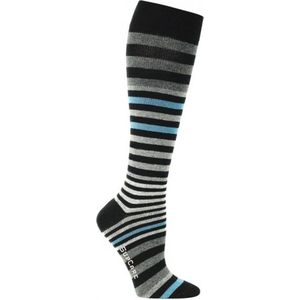 Supcare - Steunkousen - Zwart met Gekleurde Sterren - Katoen/Polyamide/Elastaan - Verpakt per Paar