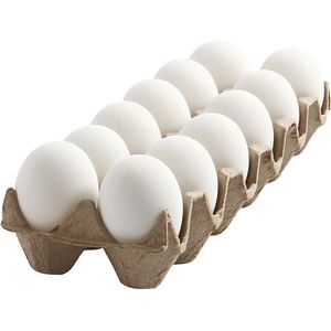 Paaseieren 6cm 12 stuks wit