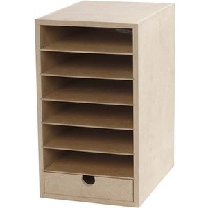 Papier opslag unit, h: 31,5 cm, b: 18 cm, 1 stuk, MDF