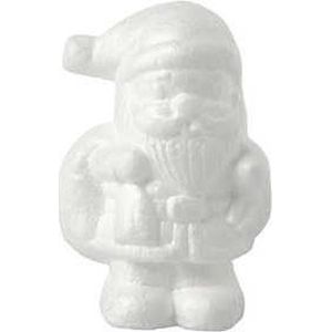 Kerstman h: 11 cm wit styropor 1stuk