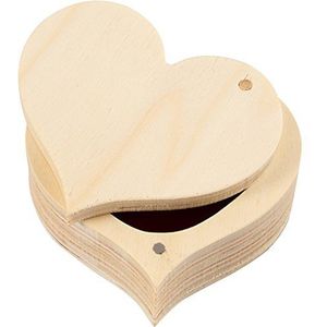 Creotime Sieradendoosje/bewaardoosje Hartje Unisex 9 X 4 Cm