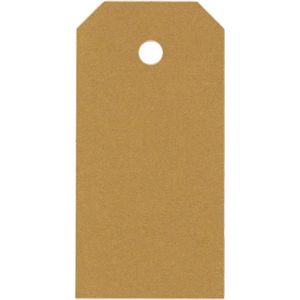 Cadeaulabels, goud, afm 4x8 cm, 250 gr, 1000 stuk/ 1 doos