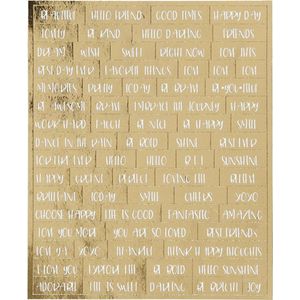 Stickers - goud - 10x11 -5 cm - 4 stuk