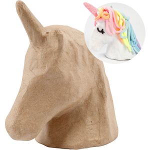 Creativ Company - Eenhoorn Hoofd - Papier-maché - Decoratie Vorm