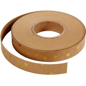 Ruko papiertape, gevlochten, 15 mm, 9,5 m, lichtbruin