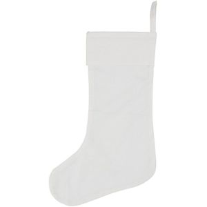 Kerstsok Creotime 40cm wit
