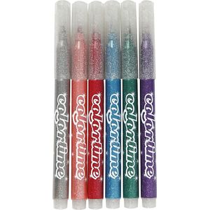 Colortime Glitterstiften Lijndikte 4,2 Mm Multicolor 6 Stuks