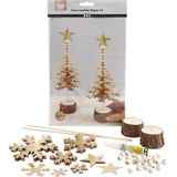 Faux Leather Kerstboom, dikte 0,55 mm, 1 set, goud