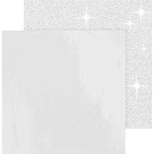 Vivi Gade Dubbelzijdig Designpapier Glitter/lak Wit 30,5 Cm 2 Vellen