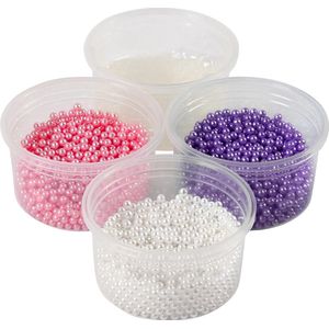 Creotime Parelfoamklei Paars/roze/wit 4-delig