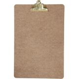 Clipboard/klembord/memobord voor documenten - hardboard - A4 formaat - met stevige klem