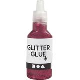 Glitterlijm Donkerroze, 25ml