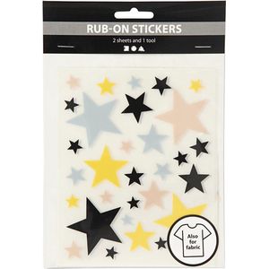 Creativ Company Rub-On Stickers Sterren, 2 Vellen