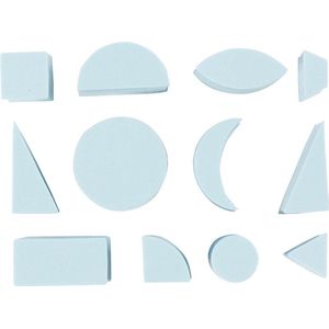 Creotime Foam Stempels Eva Assorti Blauw 12-delig