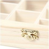 Creotime - Houten Doos - Blank - Hout, Glas, Metaal