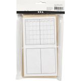 Kalender / afsprakenkalender - formaat 10 x 18 x 1,5 cm - goud - kunstleer met elastische sluiting - 1 stuk