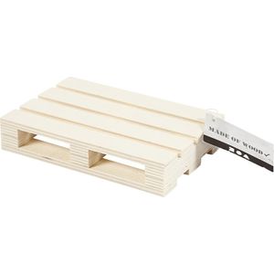 Mini-pallet - Hout - 2,5 cm hoog - 12 cm lang - 8 cm breed