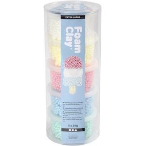 Creativ Company Foam Clay Extra Large, Diverse Kleuren, 25 gr, 5 Doosje