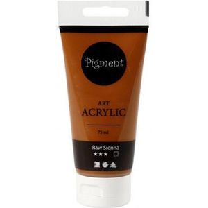 Allesverf Acryl 75 ml Semi glanzend, dekkend Raw Sienna Acrylverf