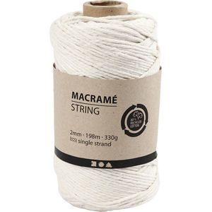 Creativ Company Macrame koord off-white, 198m