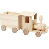 Houten Trein met Wagon