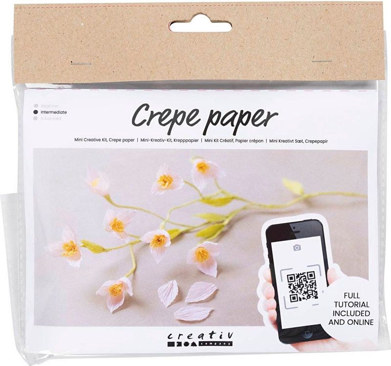 Creativ Company - Mini Hobbyset - Crepepapier Kersentak - DIY
