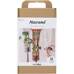 Creativ Macramé knutselset, bloemenhanger, 1 verpakking