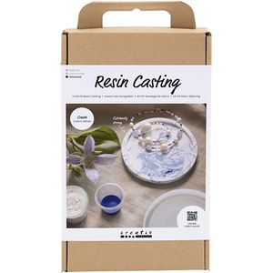 Creativ Company Hobbyset hars gieten rond dienblad marmereffect