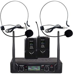 Karsect JRU-521LD / PT-527C / HT-11A Draadloze 2 x Headset Microfoonset