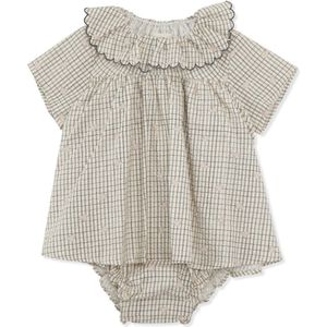 Konges Sløjd - Romper Blouse Bitsy - Rompertjes - Three Leaf Check - 100% Seersucker Katoen
