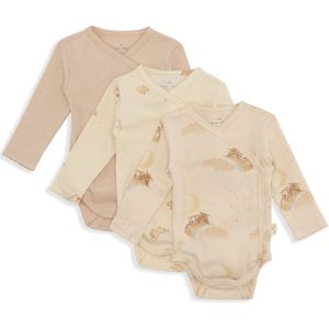 Konges Sløjd - Newborn Overslagrompers - Rompertjes - Cue Kitty - 3 Stuks