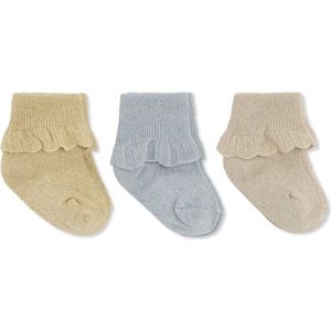 Konges Sløjd - Sokken met Ruches - Set van 3 - Kleur: Multicolor - Materiaal: Katoen