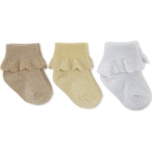 Konges Sløjd - Sokken met Ruches - Sokken - Reed Yellow - Set van 3