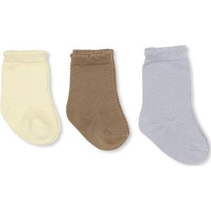 Konges Sløjd - Pointelle - Sokken - Afterglow - Set van 3, 75% Katoen