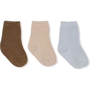 Konges Sløjd - Rib Sokken - Sokken - Bronze Brown Mix - Set van 3