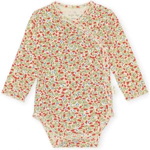 Konges Sløjd - Basic Overslagromper - Carnations - 95% Biologisch Katoen - Lange Mouwen