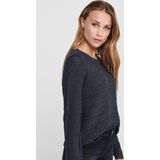 Only - Ronde Hals Pullover - Blauw - Acryl - Regular Fit