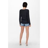 Only - Ronde Hals Pullover - Blauw - Acryl - Regular Fit