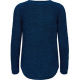 Only - Ronde Hals Pullover - Blauw - Acryl - Regular Fit